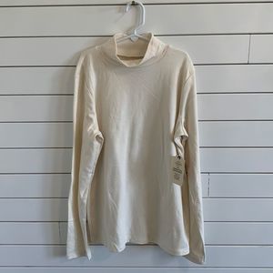 NWT white mockneck